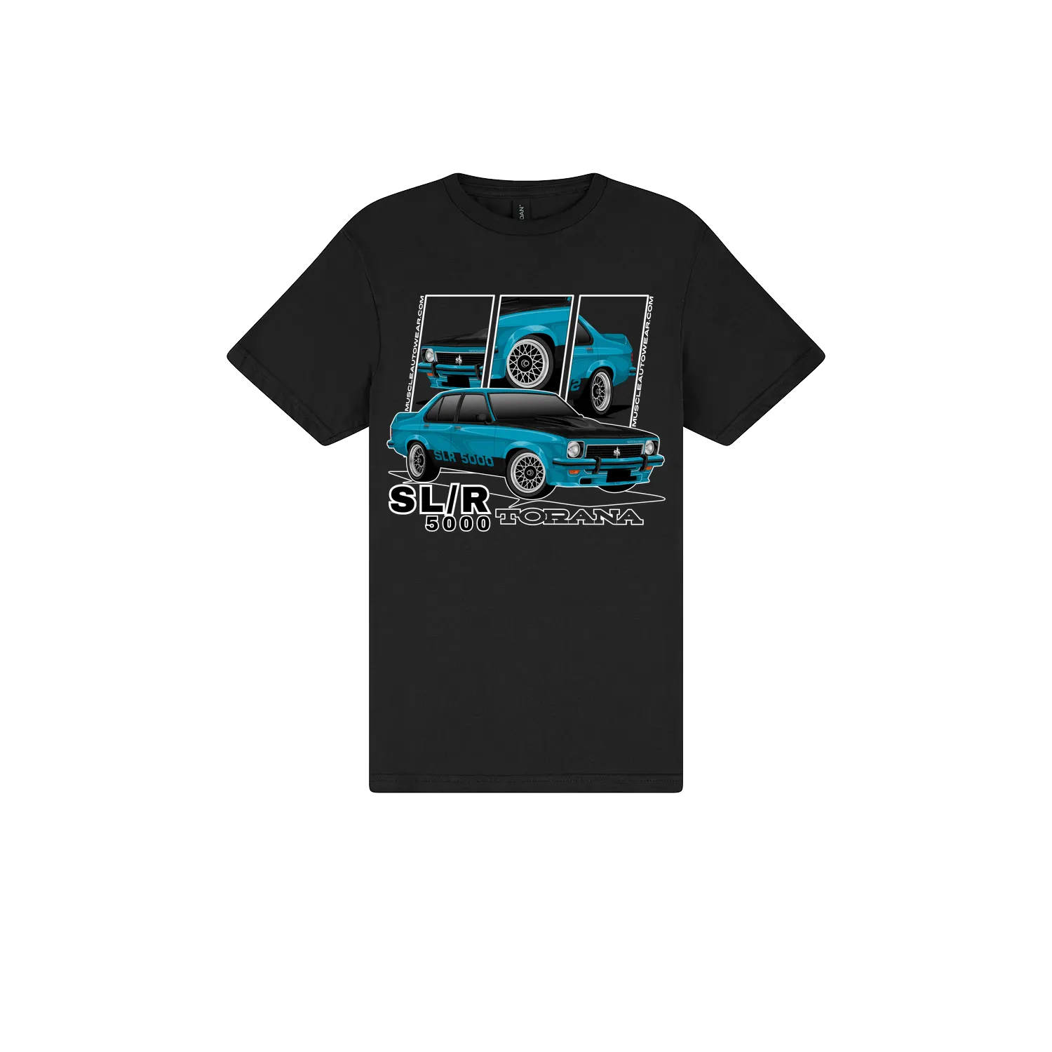 Black front flat lay