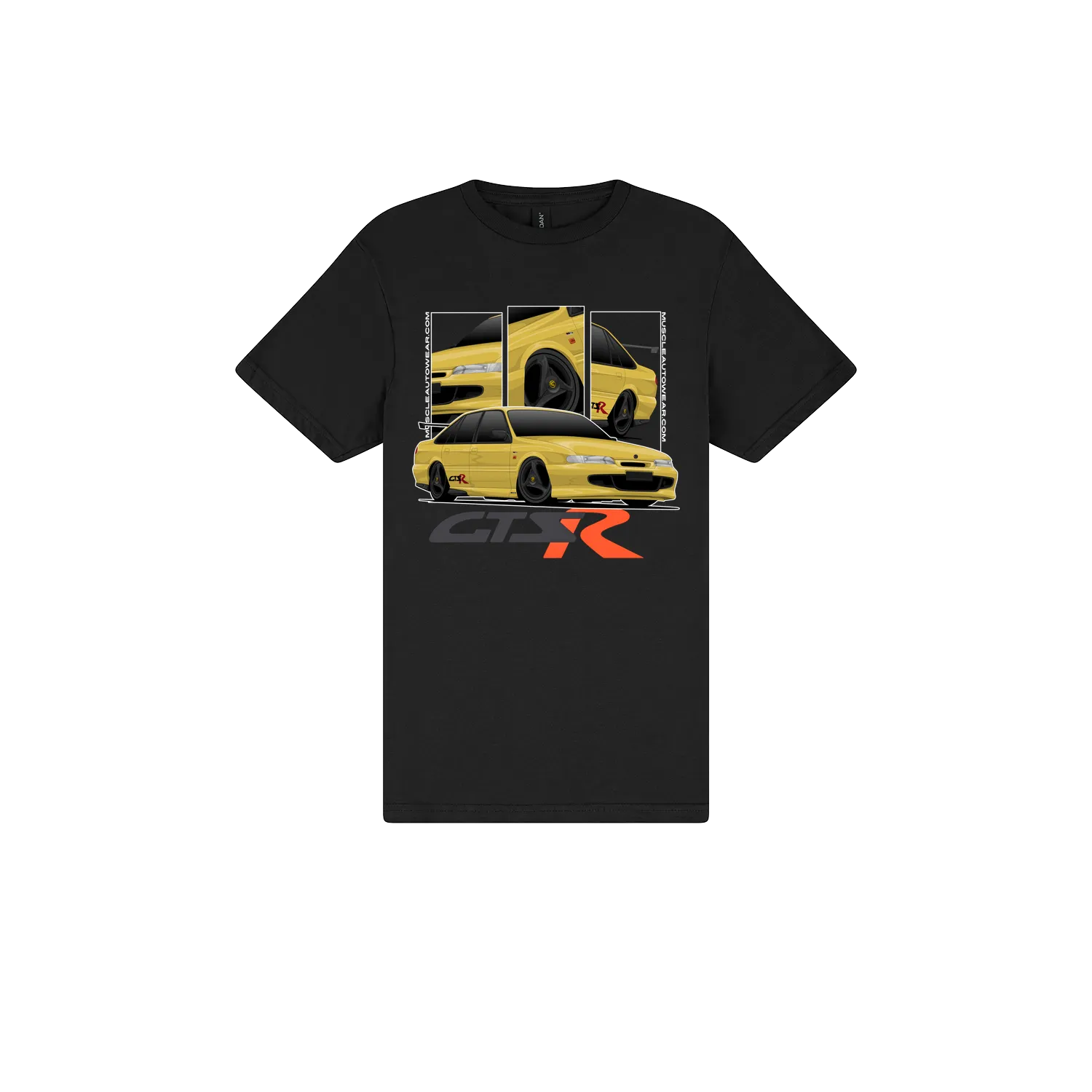 Black front flat lay