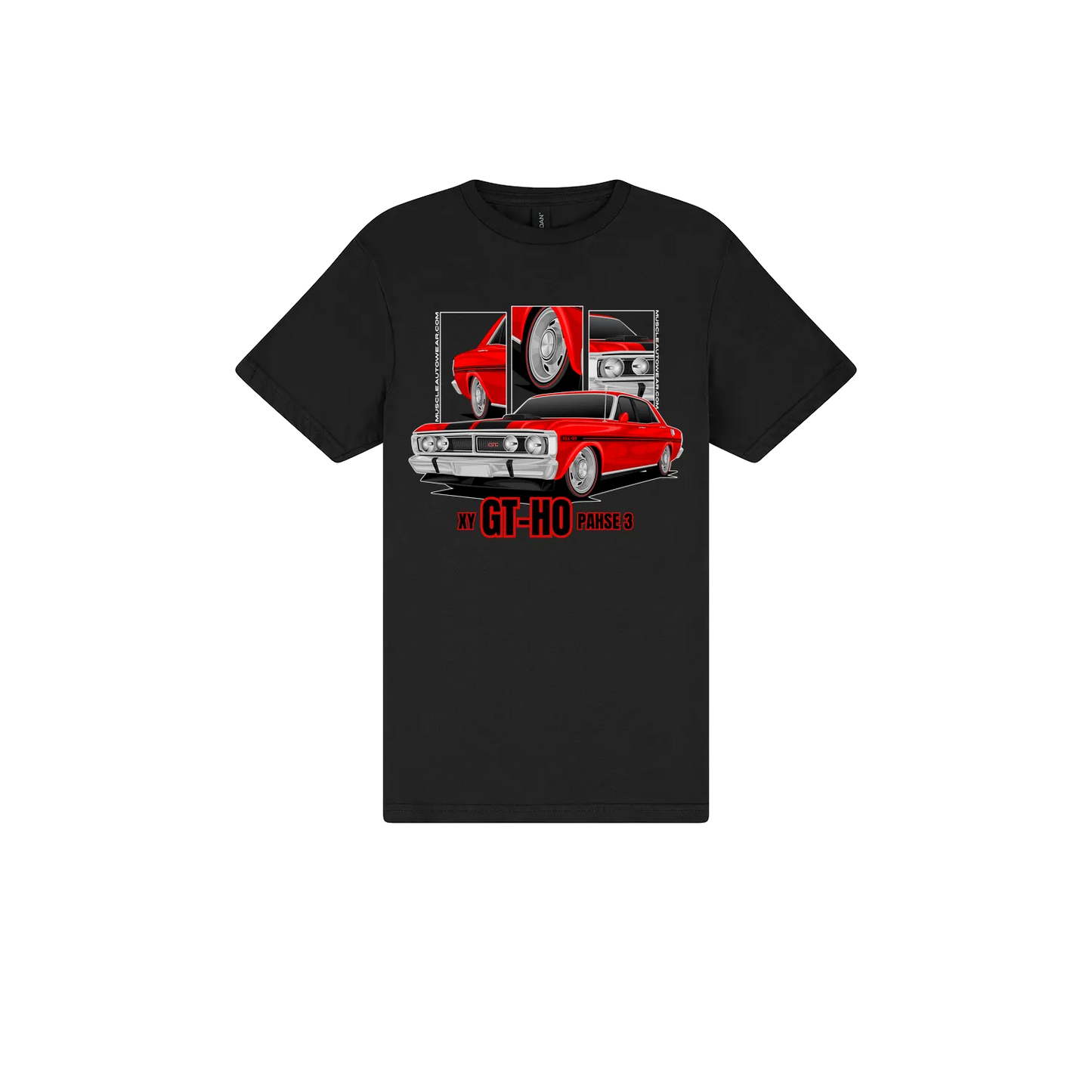 Black front flat lay