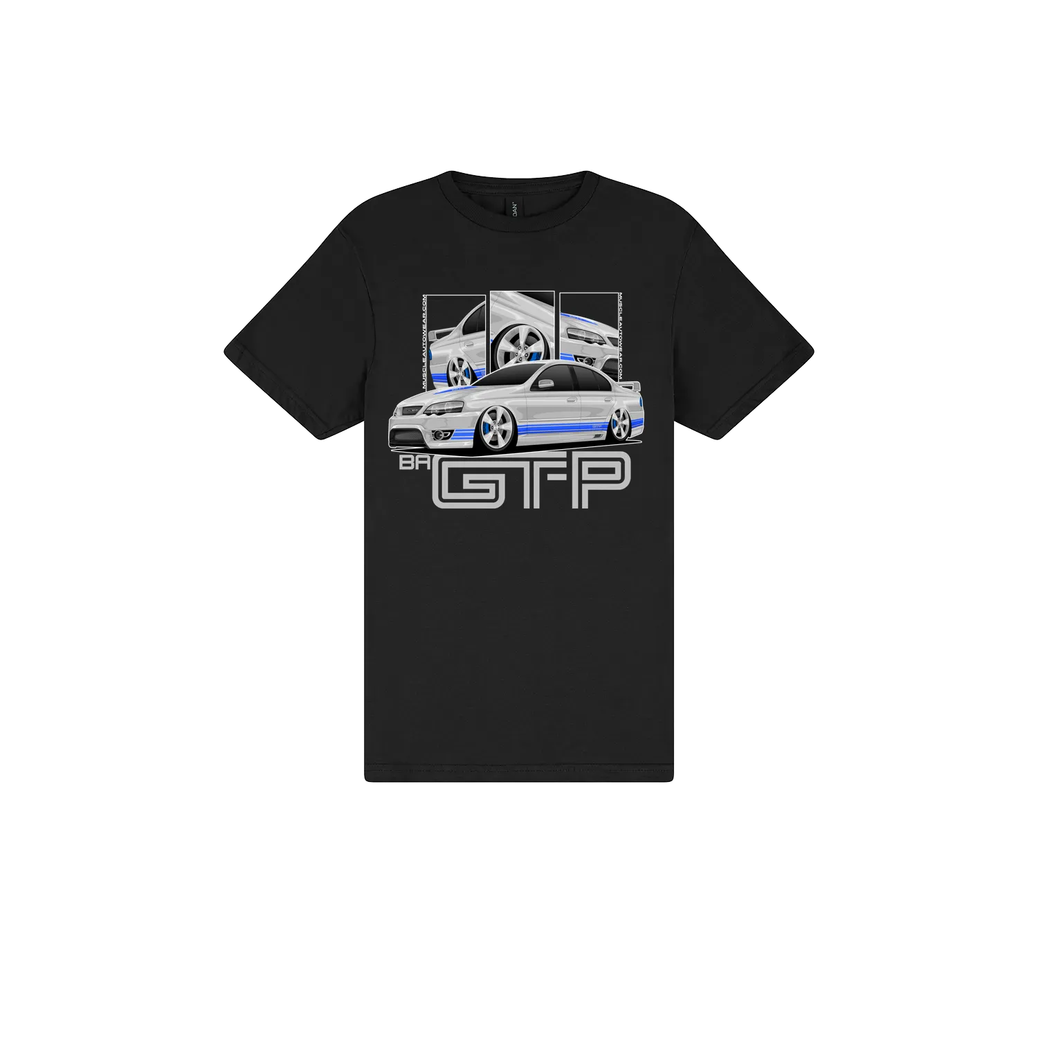 Black front flat lay