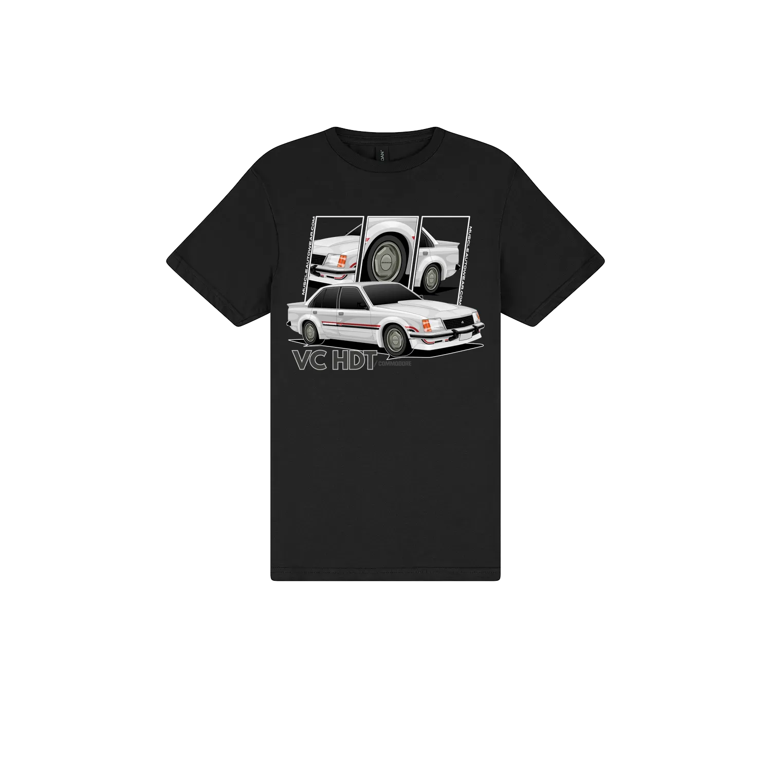 Black front flat lay