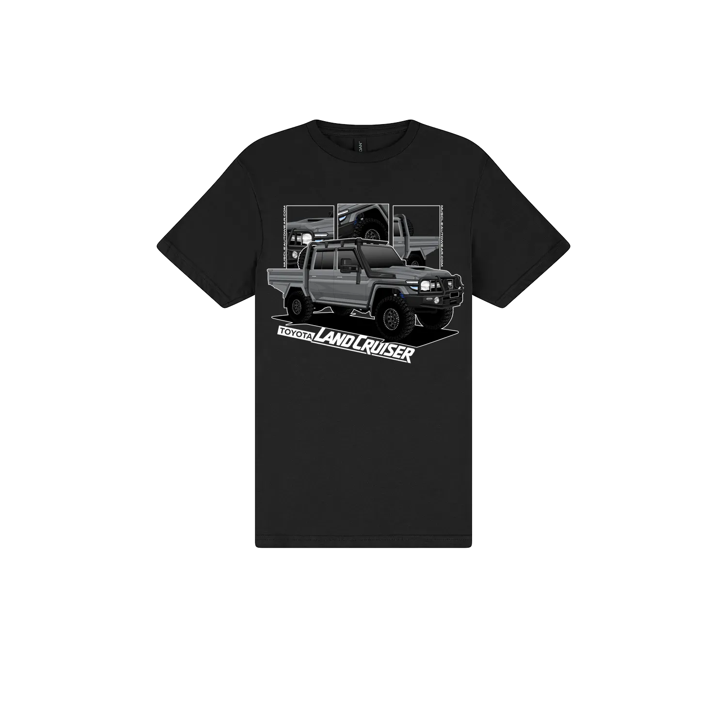 Black front flat lay