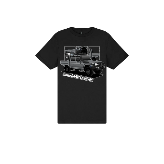 Black front flat lay