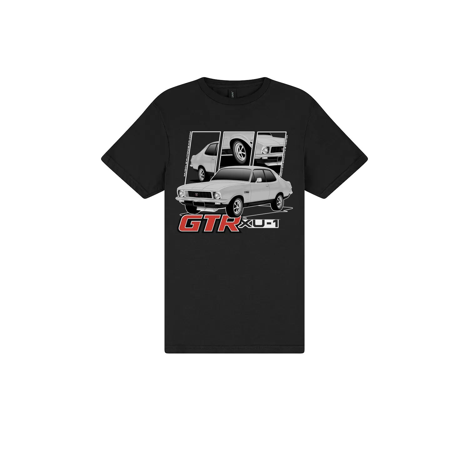 Black front flat lay