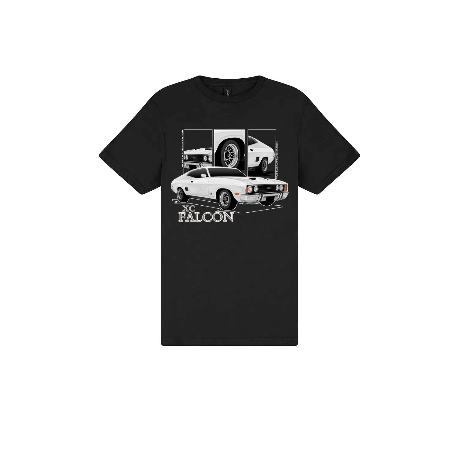 Black front flat lay