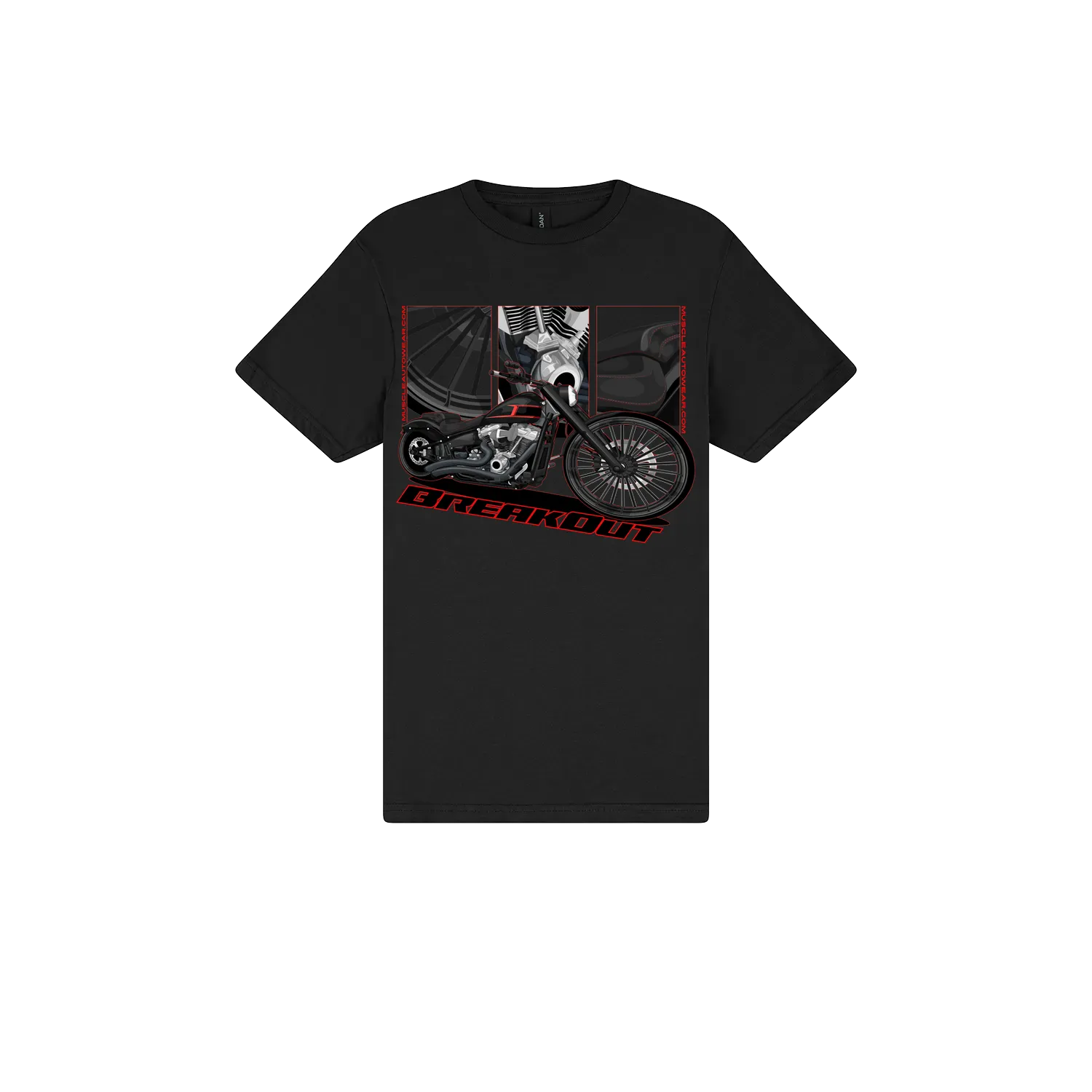 Black front flat lay