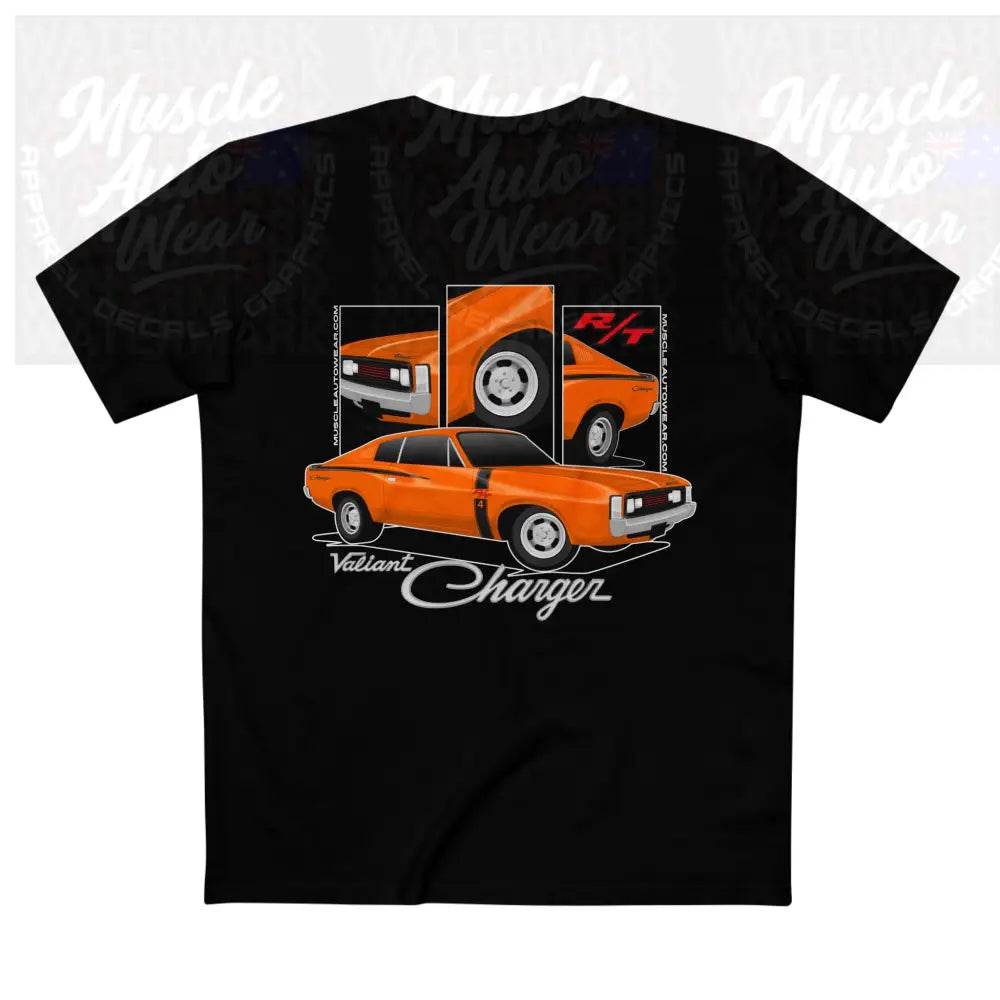 CHRYSLER VALIANT VH CHARGER R/T E49 PREMIUM T SHIRT AS COLOR,MUSCLE CAR PREMIER Black / XS T-Shirt