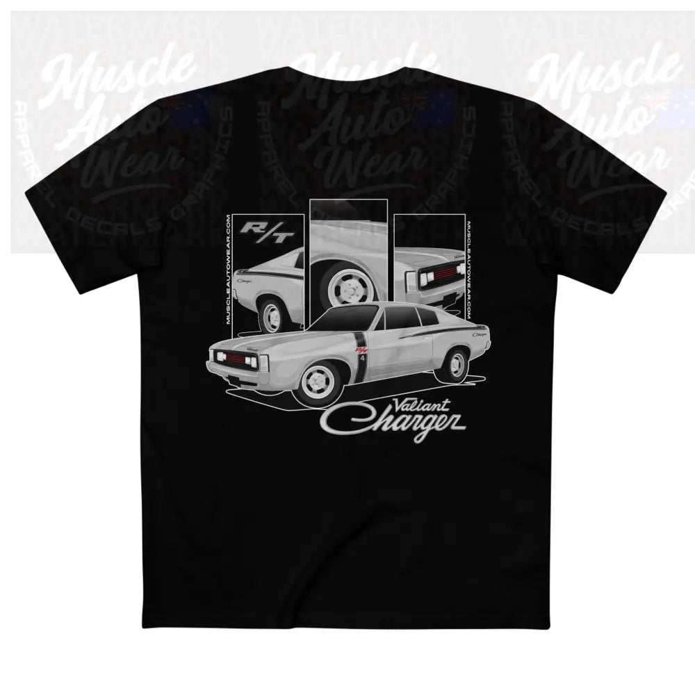 CHRYSLER VALIANT VH CHARGER R/T E49 PREMIUM T SHIRT AS COLOR,MUSCLE CAR PREMIER Black / XS T-Shirt