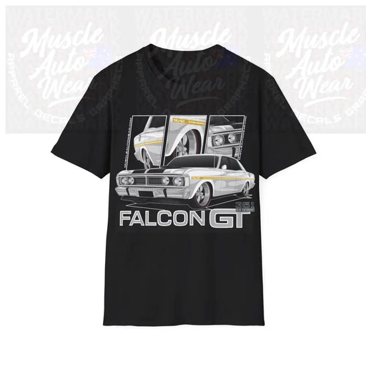 FALCON XY GT MUSCLE CAR FRONT PRINT.AUSSIE MUSCLE CAR T SHIRT Black / S T Shirt