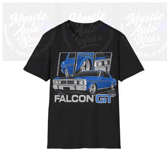FALCON XY GT MUSCLE CAR FRONT PRINT.AUSSIE MUSCLE CAR T SHIRT Black / S T Shirt