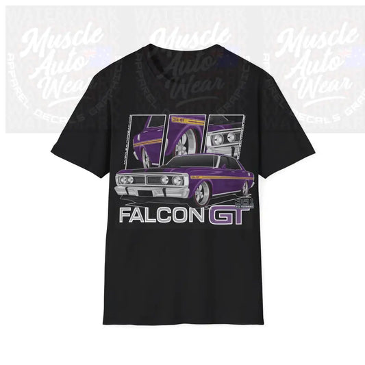FALCON XY GT MUSCLE CAR FRONT PRINT.AUSSIE MUSCLE CAR T SHIRT Black / S T Shirt
