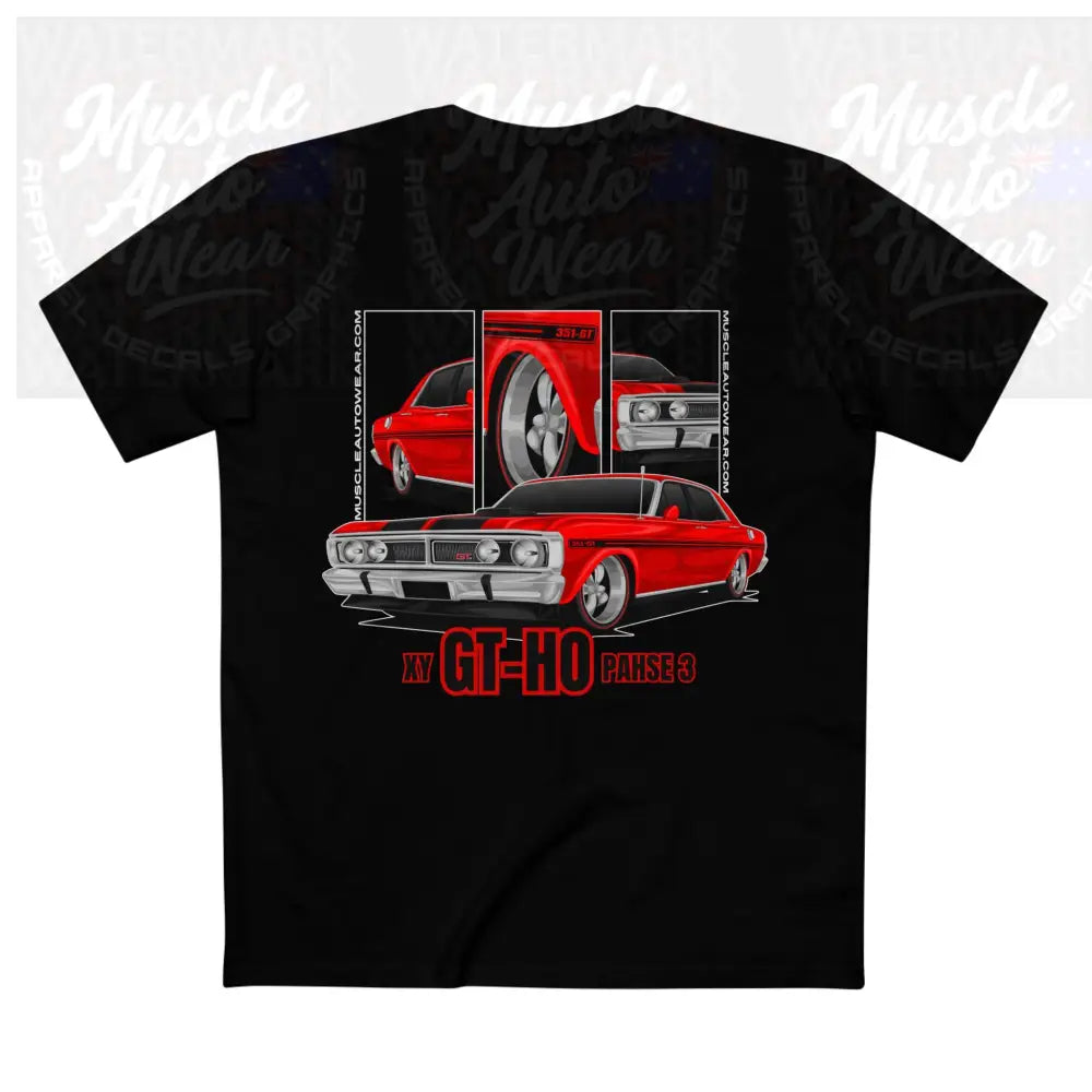 FORD GT-HO PHASE 3 FALCON,PREMIUM T SHIRT AS COLOUR MUSCLE CAR Black / XS T-Shirt