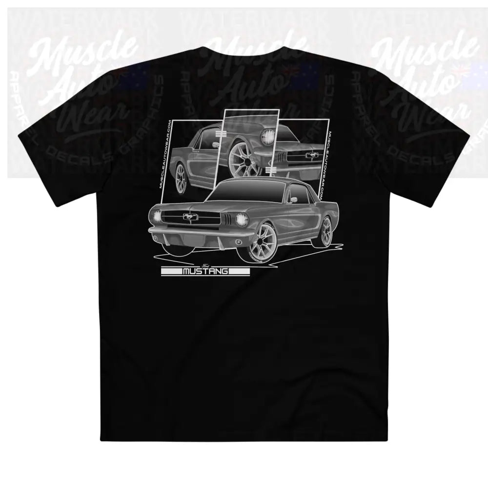 FORD MUSTANG,PREMIUM T SHIRT AS COLOUR MUSCLE CAR GREY Black / XS T Shirt