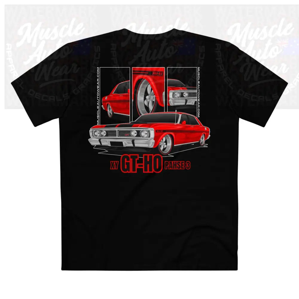 FORD XY GT-HO PHASE 3 FALCON,PREMIUM T SHIRT AS COLOUR MUSCLE CAR Black / XS T-Shirt