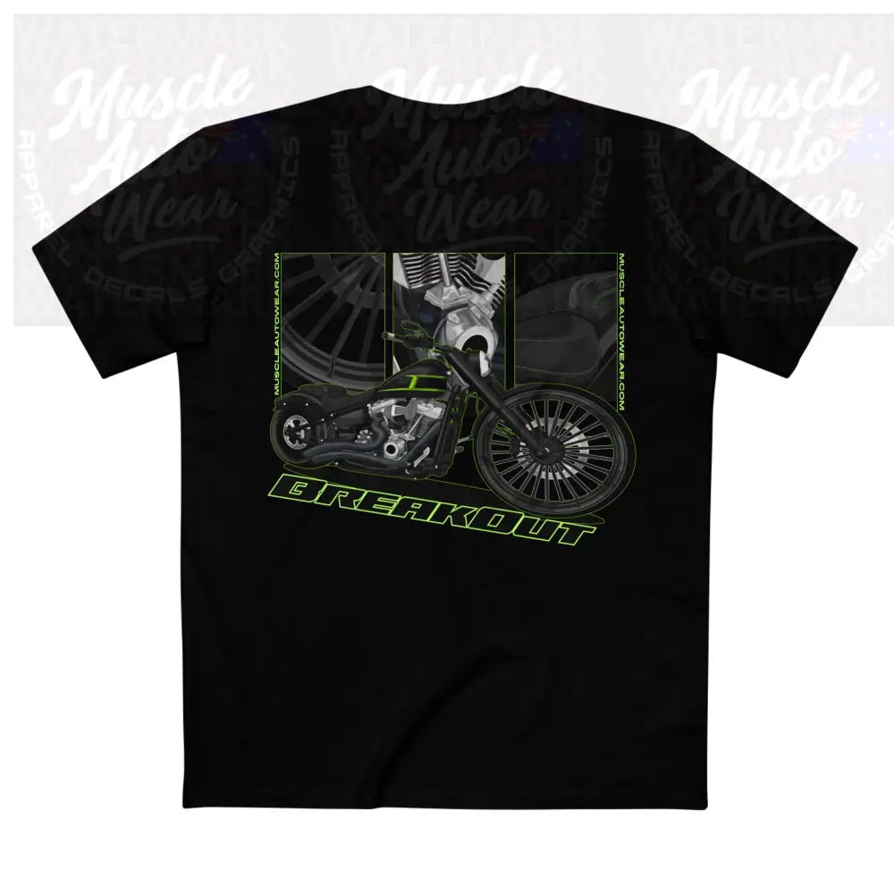 HARLEY DAVIDSON BREAKOUT PREMIUM T SHIRT AS COLOR,MUSCLE BIKE Black / XS T-Shirt