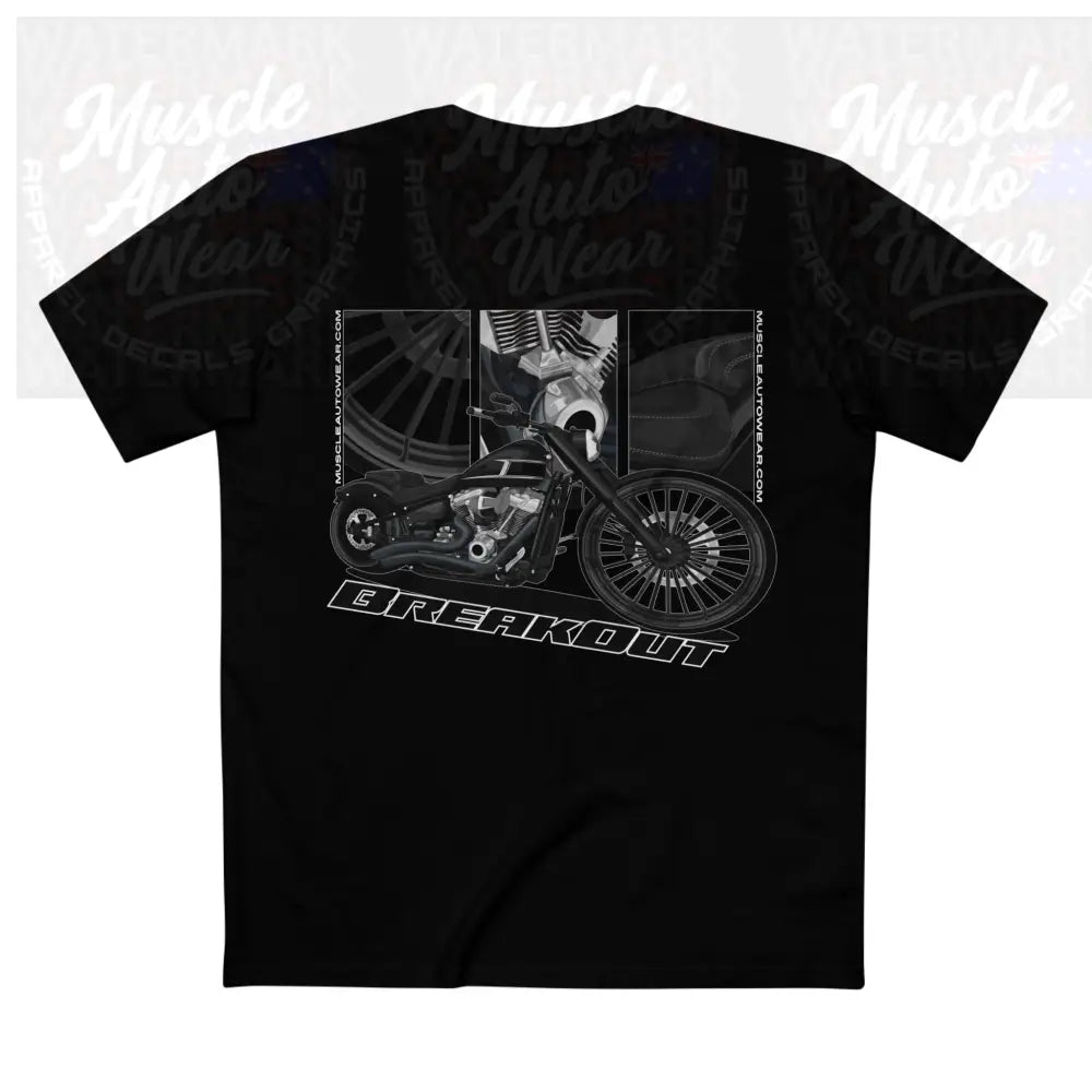 HARLEY DAVIDSON BREAKOUT PREMIUM T SHIRT AS COLOR,MUSCLE BIKE Black / XS T-Shirt