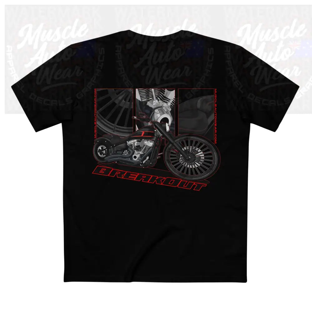 HARLEY DAVIDSON BREAKOUT PREMIUM T SHIRT AS COLOR,MUSCLE BIKE Black / XS T-Shirt