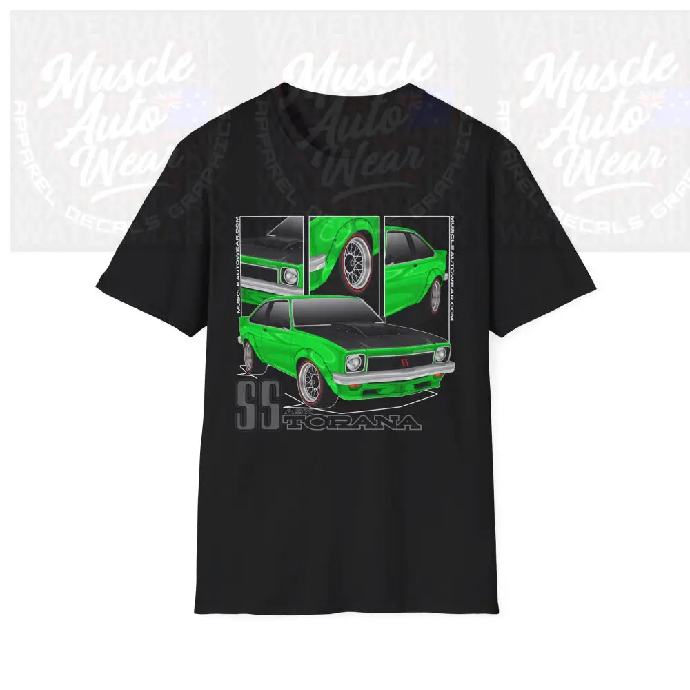 HOLDEN A9X SS TORANA T SHIRT MUSCLE CAR FRONT PRINT.AUSSIE MUSCLE CAR Black / S T Shirt