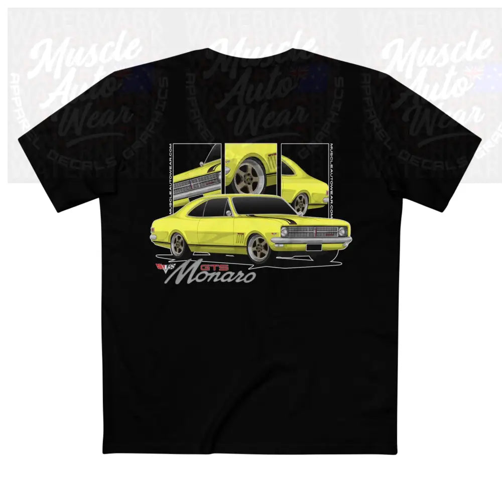 HOLDEN HK GTS MONARO PREMIUM T SHIRT AS COLOR,MUSCLE CAR T SHIRT Black / XS T-Shirt