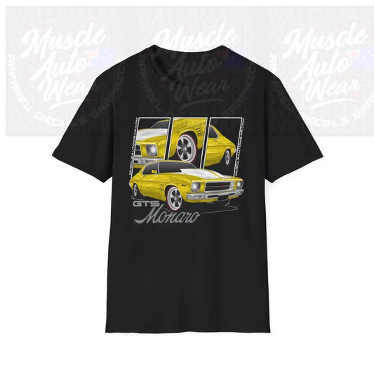 HOLDEN HQ GTS MONARO PREMIUM T SHIRT,MUSCLE CAR T SHIRT Black / S T Shirt