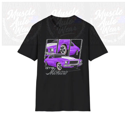 HOLDEN HQ GTS MONARO PREMIUM T SHIRT,MUSCLE CAR T SHIRT Black / S T Shirt