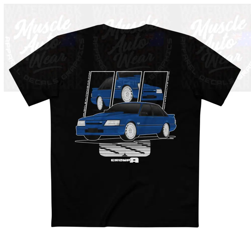 HOLDEN VK SS HDT GROUP A PETER BROCK COMMODORE BLUE MEANIE HDT FRONT AS COLOR Black / XS T-Shirt