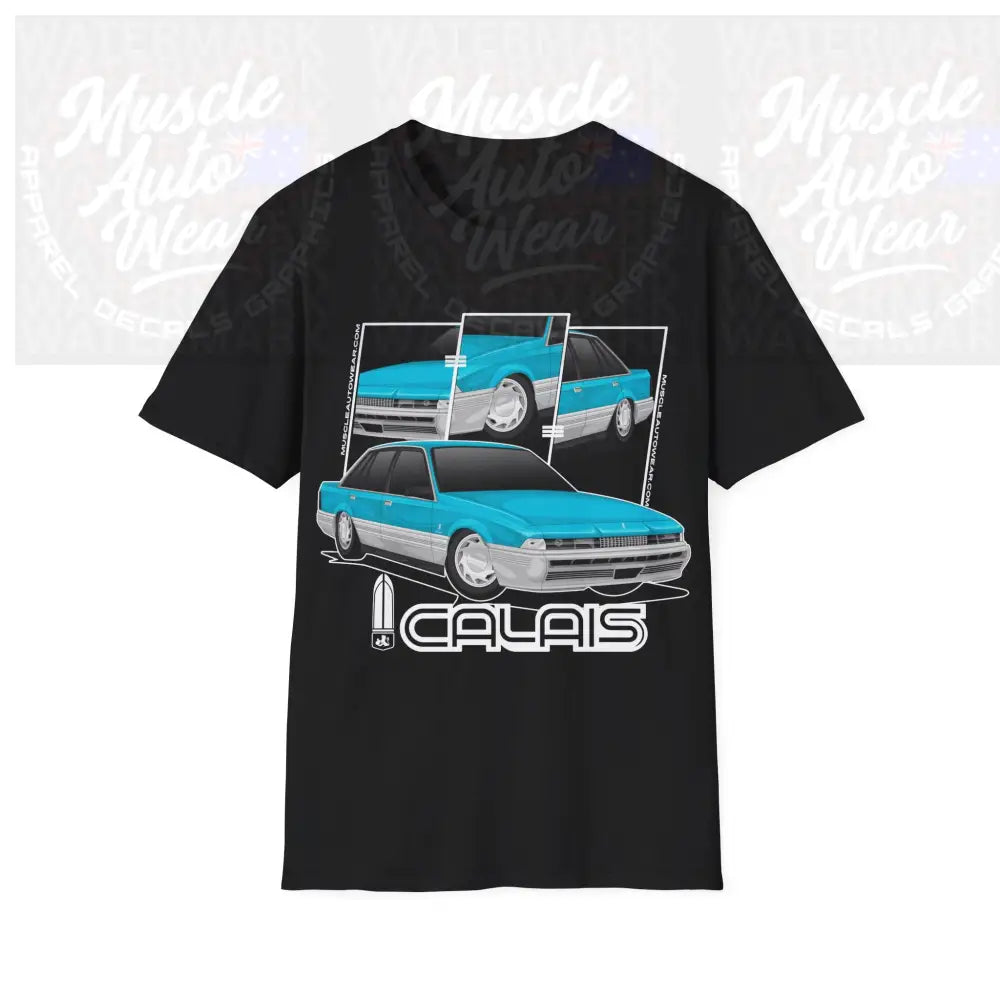 HOLDEN VL CALAIS MUSCLE CAR FRONT PRINT.AUSSIE MUSCLE CAR Black / S T Shirt