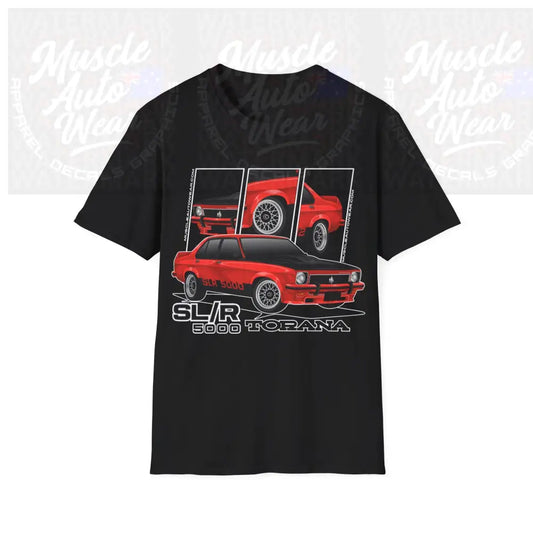 TORANA SLR 5000 MUSCLE CAR FRONT PRINT.AUSSIE MUSCLE CAR T SHIRT Black / S T Shirt