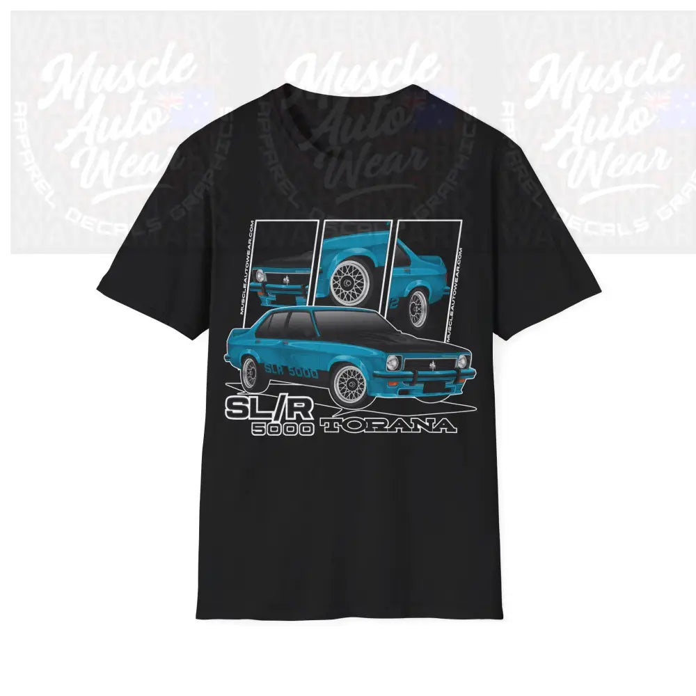 TORANA SLR 5000 MUSCLE CAR FRONT PRINT.AUSSIE MUSCLE CAR T SHIRT Black / S T Shirt
