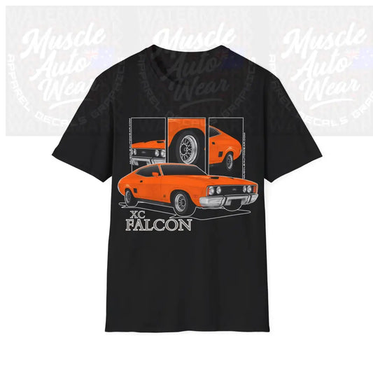 XC FALCON MUSCLE CAR FRONT PRINT.AUSSIE MUSCLE CAR T SHIRT Black / S T Shirt