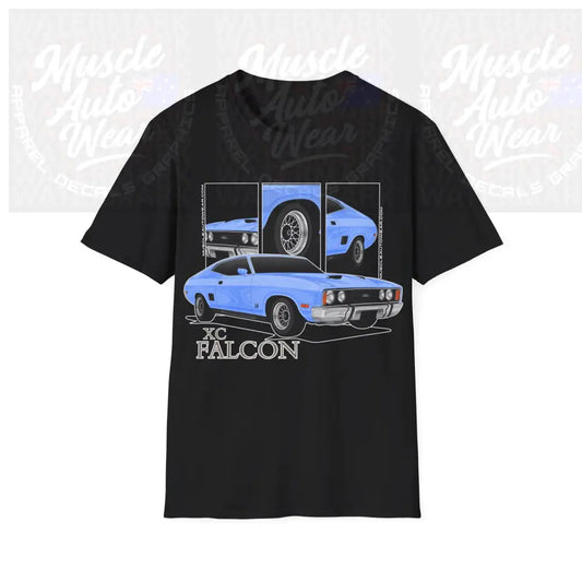 XC FALCON MUSCLE CAR FRONT PRINT.AUSSIE MUSCLE CAR T SHIRT Black / S T Shirt