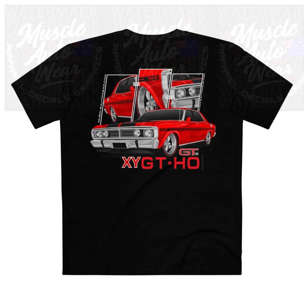 XY GT HO PHASE 3 MUSCLE CAR FRONT PRINT.AUSSIE MUSCLE CAR T SHIRT Black / XS T Shirt